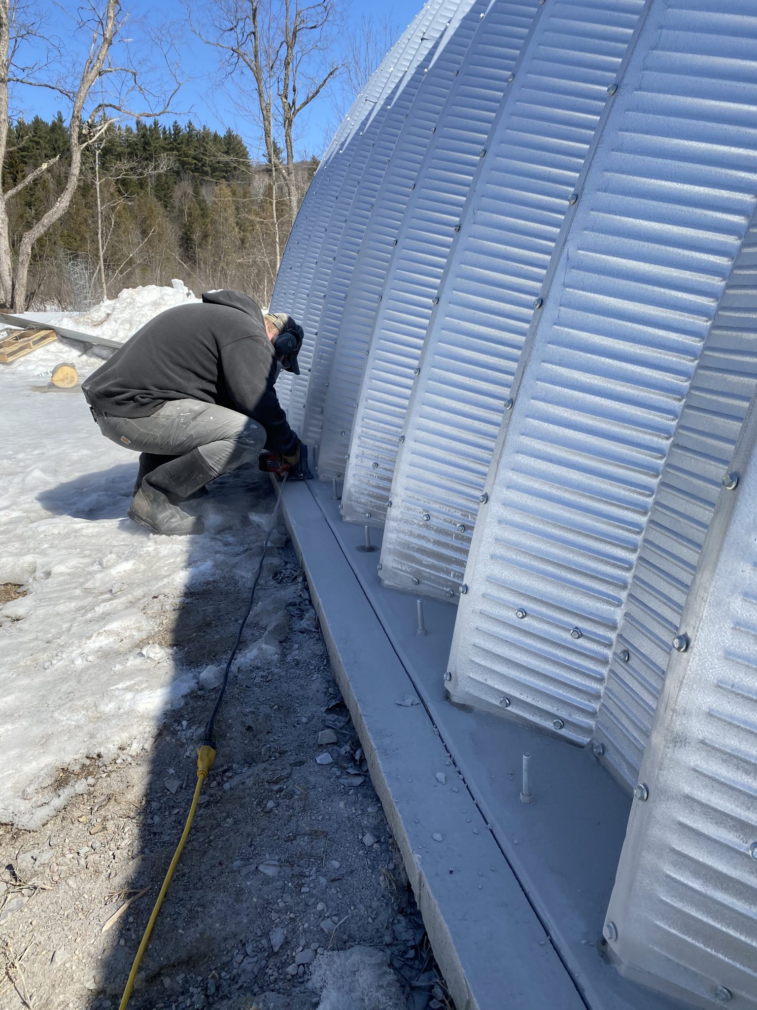 Quonset Hut Finishing Touches – The Cook Farm How To Seal A Quonset Hut