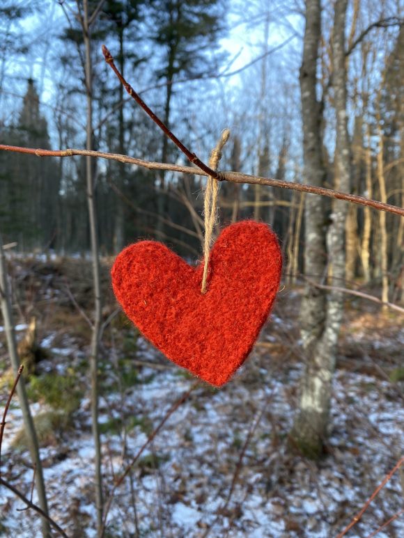 Heart Mohair Ornament
