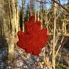 Maple Leaf Mohair Ornament - Image 2